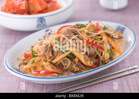 Japchae Foto Stock