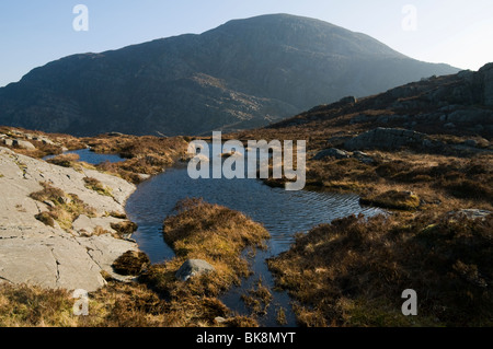 Y Llethr da Rhinog Fach, Rhinog montagne, Snowdonia, Galles del Nord, Regno Unito Foto Stock