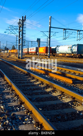 Raccordi ferroviari Foto Stock