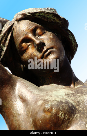 Statue dal celebre scultore Vittoriano Alfred Drury in stile art nouveau bronzi Foto Stock