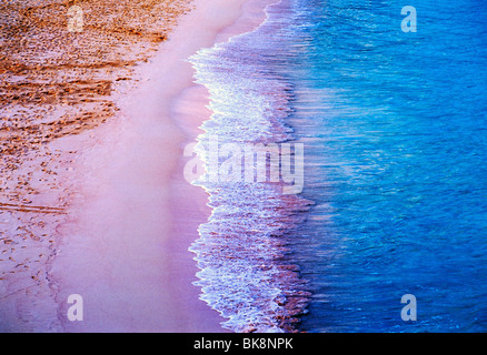 Vista aerea del vuoto Warwick Long Bay, South Beach, Bermuda Foto Stock