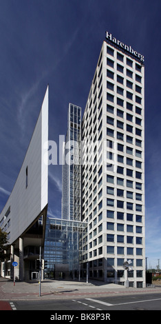 Harenberg City-Center, ufficio edificio alto e convention center, Dortmund, Renania settentrionale-Vestfalia, Germania, Europa Foto Stock