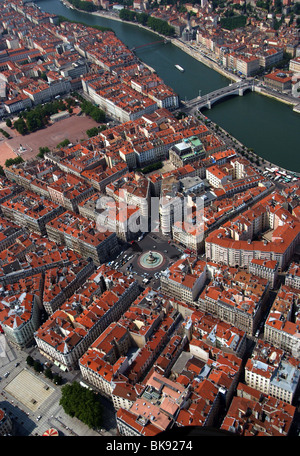 Lione (69) : vista aerea Foto Stock