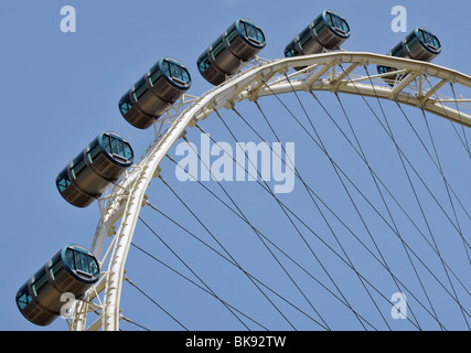 Flyer ruota panoramica Ferris in Singapore, Sud-est asiatico Foto Stock