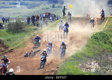 Gara di motocross, est campionato europeo 2010 Foto Stock