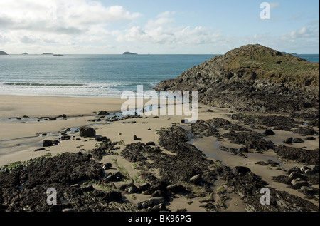 Whitesands Bay in Pembrokeshire West Wales Foto Stock