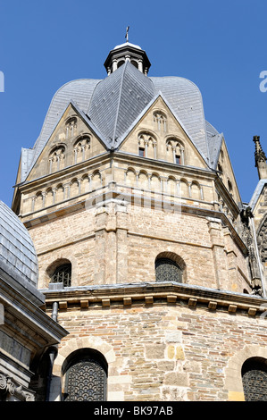 Dome o octogon carolingia della Cattedrale di Aachen, Renania settentrionale-Vestfalia, Germania, Europa Foto Stock