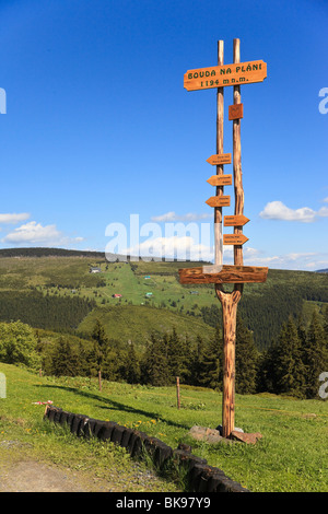 Paesaggio della zona di Spindleruv Mlyn, vicino San Petr, San Pietroburgo, Monti dei Giganti, Repubblica Ceca, Europa Foto Stock