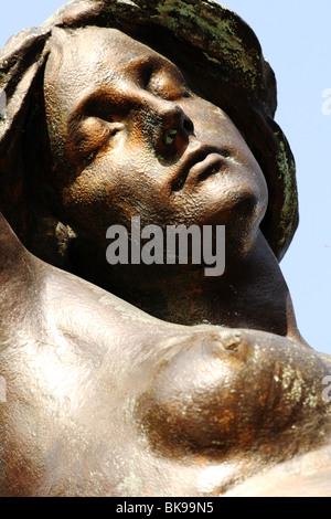 Statue dal celebre scultore Vittoriano Alfred Drury in stile art nouveau bronzi Foto Stock