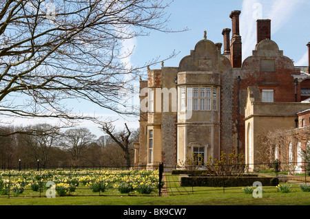 La molla di scena a Felbrigg Hall, vicino a Cromer in Norfolk. NB immagini prese dal sentiero pubblico (tessitori in modo). Foto Stock