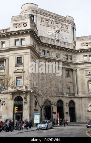 Caixa Catalunya uffici/ Banca a Barcellona , Spagna Foto Stock