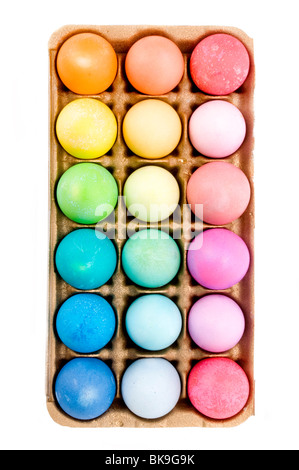 Le uova di pasqua uova colorate Foto Stock