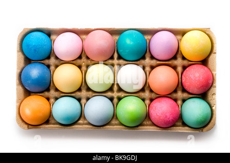 Le uova di pasqua uova colorate Foto Stock