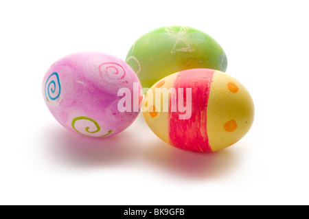 Le uova di pasqua uova colorate Foto Stock