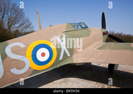 Spitfire nella Battaglia di Bretagna National Memorial a Capel Le Ferne Kent Foto Stock