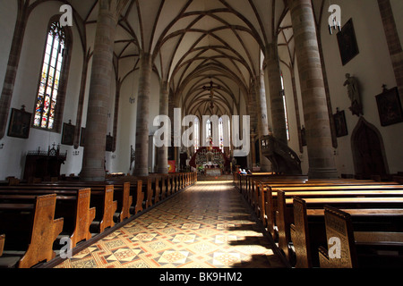 Duomo di merano, vista interna, Italia Foto Stock