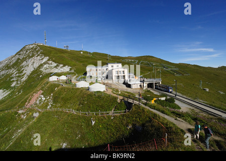 Stazione superiore, Rochers de Naye, Montreux, Canton Vaud, Svizzera Foto Stock