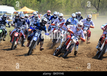 Gara di motocross, est campionato europeo 2010 Foto Stock