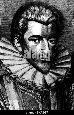 Guise, Enrico i de Lorraine, duca di, 31.12.1550 - 23.12.1588, politico francese, incisione, 16th secolo, , Foto Stock