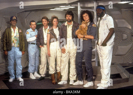 ALIEN (1979) HARRY DEAN STANTON, YAPHET KOTTO, IAN HOLM, John Hurt, Tom Skerritt, VERONICA CARTWRIGHT, Sigourney Weaver ali 010 Foto Stock