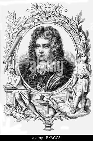Hamilton, Antoine, 1646 - 21.4.1720, ufficiale e autore francese, ritratto, incisione in legno, 19th secolo, , Foto Stock