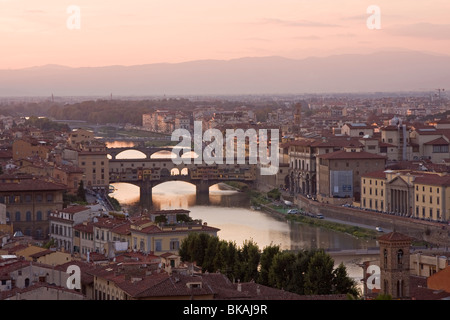 Ponte Veccio a Firenze, Italia Foto Stock