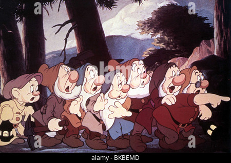 Biancaneve e i sette nani (1937) Credito animati Disney SSNW 009 FOH Foto Stock