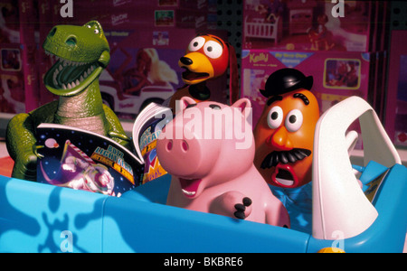 TOY STORY 2 (ANI - 1999) Credito animati Disney REX (carattere), Slinky Dog (carattere), HAMM (carattere), Mr Potato Head Foto Stock