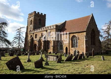 Chiesa di San Lorenzo, Oxhill, Warwickshire Foto Stock