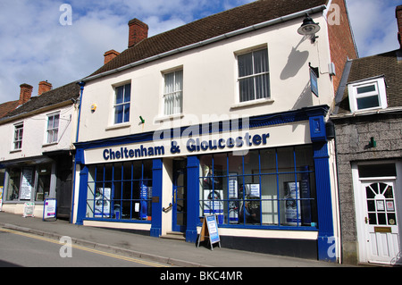 Cheltenham & Gloucester Building Society, Long Street, Wotton-under-Edge, Gloucestershire, England, Regno Unito Foto Stock