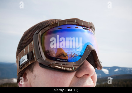 La riflessione di Monte Cofano in occhiali, Cooper Sperone, Mount Hood National Forest - Monte Cofano, Oregon Foto Stock