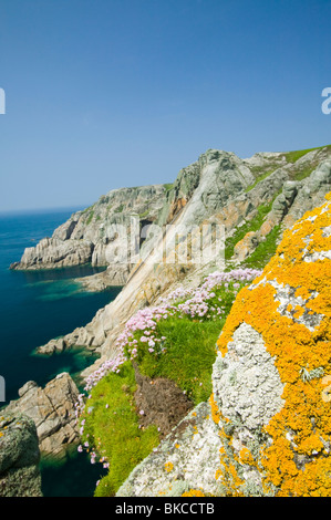 I diavoli slitta un classic sea cliff salire su Lundy Island Devon UK Foto Stock