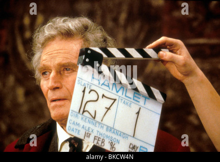 Le riprese di produzione (ALT) ubicazione (ALT) dietro le quinte (ALT) SUL SET (ALT) O/S 'Hamlet' (1996) con Charlton Heston film 150 Foto Stock