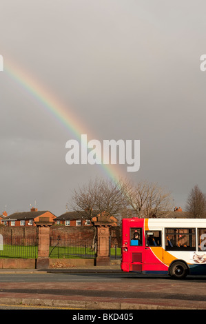 Pentola d'oro al fine di Rainbow Foto Stock