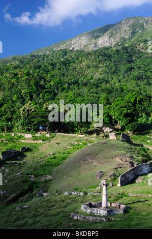 Rovine di Sans Souci Palace, Milot, nord di Haiti Foto Stock