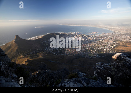 Capetown da notte, Sud Africa Foto Stock