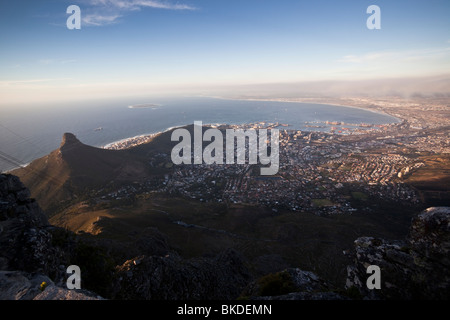 Capetown da notte, Sud Africa Foto Stock