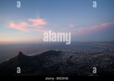 Capetown da notte, Sud Africa Foto Stock