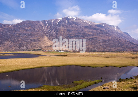 Famosa montagna Torridon Liathach dal west end di Glen Torridon nel West Highlands della Scozia Foto Stock