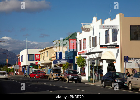 Strada principale, a Huonville, Valle di Huon, Sud Tasmania, Australia Foto Stock