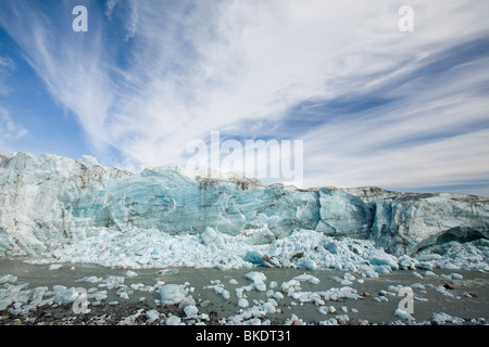 Il Ghiacciaio Russells svuotamento della Groenlandia icesheet entroterra da Kangerlussuaq Greenlands sulla costa ovest. Foto Stock