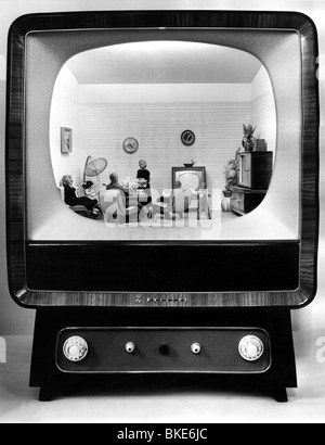 Trasmissione, televisione, televisore Philips 'Leonardo', 1950s, , Foto Stock