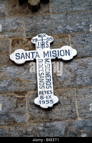 Galizia Spagna San Miguel Barcala Santa Mision Misioneros Diocesanos ( santa missione missionari diocesani) Bottony Cross Foto Stock