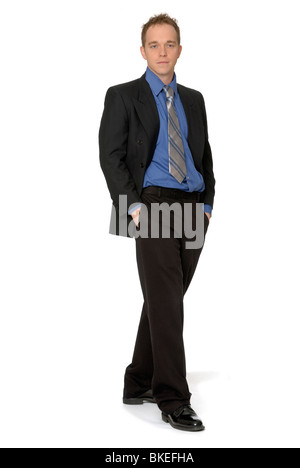 A piena lunghezza Ritratto di un giovane uomo di affari. Foto Stock