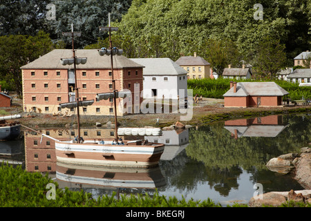 Vecchia città di Hobart Model Village (basato su 1820), Richmond, Tasmania, Australia Foto Stock