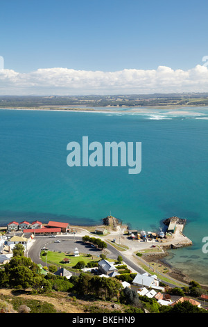 Sawyer Bay e Stanley, visto dal dado, testa circolare, Northwest Tasmania, Australia Foto Stock