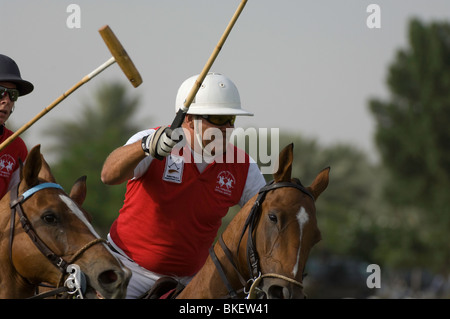 Oolo giocatori a dubai polo cup la martina - argentina, aprile 2010 Foto Stock