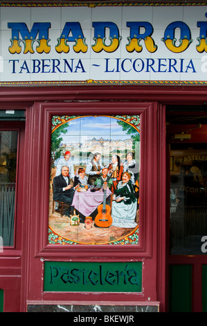 Taberna Pasteleria El Madrono Vecchia Madrid Spagna Bar Pub ristorante Cafe Foto Stock