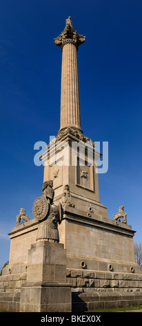 Panorama verticale del monumento brocks e la cripta a queenston heights commemorativo canadese di indipendenza dopo un usa canada battaglia Foto Stock