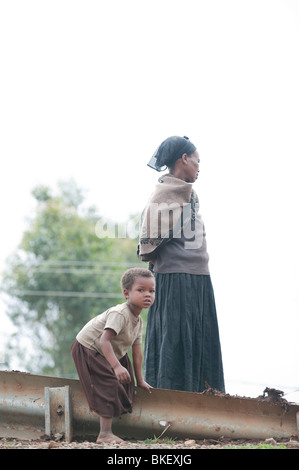 Hobicheka nelle nazioni del sud, nazionalità delle persone e la loro regione di Etiopia Foto Stock